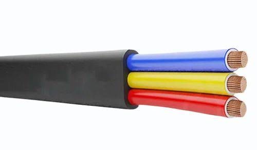 Coil of black-sheathed multi-core flexible copper cable of the kind used on pump circuits