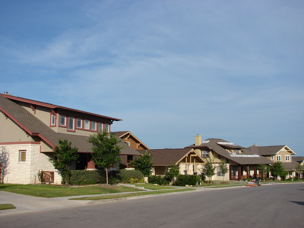 New houses on a suburban street