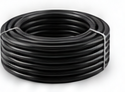 Illustration of a coil of black insulated wiring cable