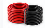 Illustration of red and black cable coils