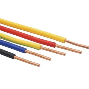 Solid copper wire coil, a single conductor with PVC insulation